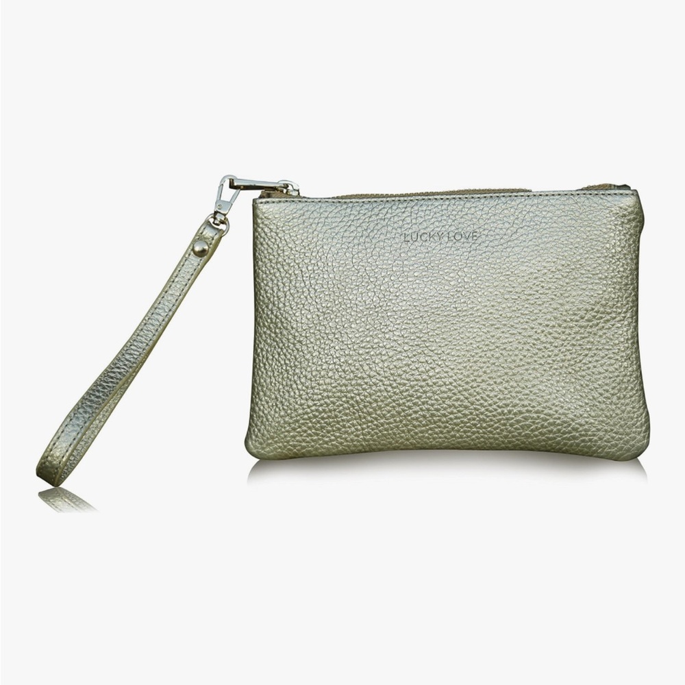 Lucky Love Gold Wristlet Clutch
